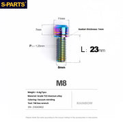 S-PARTS A2 Series M8 L20-25mm D11 Titanium Screws for Bike - Detail 17