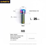 S-PARTS A2 Series M8 L20-25mm D11 Titanium Screws for Bike - Detail 28