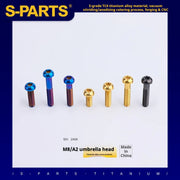 S-PARTS A2 Umbrella Head series M8 L15-50mm Titanium Screws for Bike