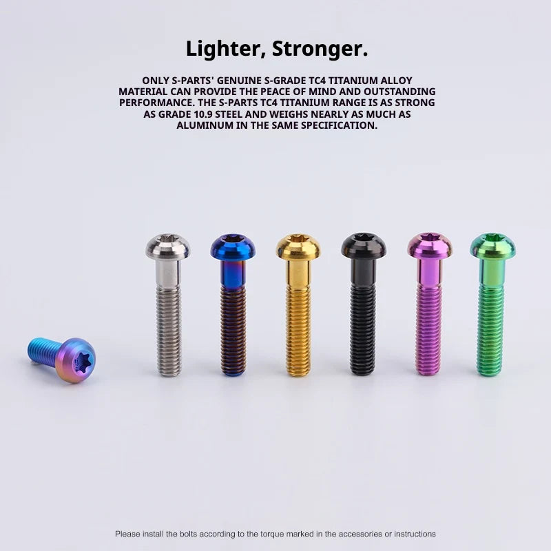 S-PARTS A2 Umbrella Head series M8 L15-50mm Titanium Screws for Bike - Detail 4