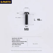 S-PARTS A2 Umbrella Head series M8 L15-50mm Titanium Screws for Bike - Detail 10
