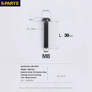 S-PARTS A2 Umbrella Head series M8 L15-50mm Titanium Screws for Bike - Detail 36