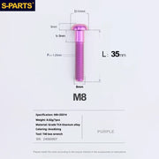 S-PARTS A2 Umbrella Head series M8 L15-50mm Titanium Screws for Bike - Detail 41