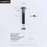 S-PARTS A2 Umbrella Head series M8 L15-50mm Titanium Screws for Bike - Detail 42