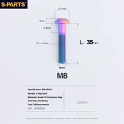S-PARTS A2 Umbrella Head series M8 L15-50mm Titanium Screws for Bike - Detail 44
