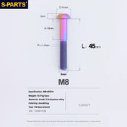 S-PARTS A2 Umbrella Head series M8 L15-50mm Titanium Screws for Bike - Detail 58