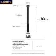 S-PARTS A3 Series M8 L10-120mm Black Titanium Screws for Bike | Motorcycle / Auto - Detail 23