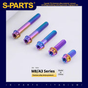 S-PARTS A3 Series M8 L10-120mm Candy Color Titanium Screws for Bike | Motorcycle / Auto