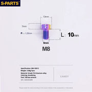 S-PARTS A3 Series M8 L10-120mm Candy Color Titanium Screws for Bike | Motorcycle / Auto - Detail 14