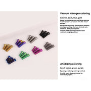 S-PARTS A3 Series M8 L15-45mm D10.8 Small Nuts Titanium Screws for Bike | Motorcycle / Auto - Detail 3