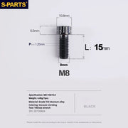 S-PARTS A3 Series M8 L15-45mm D10.8 Small Nuts Titanium Screws for Bike | Motorcycle / Auto - Detail 12
