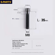 S-PARTS A3 Series M8 L15-45mm D10.8 Small Nuts Titanium Screws for Bike | Motorcycle / Auto - Detail 35
