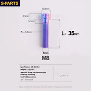 S-PARTS A3 Series M8 L15-45mm D10.8 Small Nuts Titanium Screws for Bike | Motorcycle / Auto - Detail 37