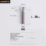 S-PARTS A3 Series M8 L15-45mm D10.8 Small Nuts Titanium Screws for Bike | Motorcycle / Auto - Detail 38