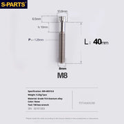 S-PARTS A3 Series M8 L15-45mm D10.8 Small Nuts Titanium Screws for Bike | Motorcycle / Auto - Detail 45