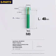 S-PARTS A3 Series M8 L15-45mm D10.8 Small Nuts Titanium Screws for Bike | Motorcycle / Auto - Detail 46