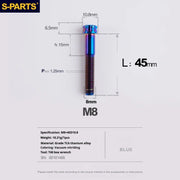 S-PARTS A3 Series M8 L15-45mm D10.8 Small Nuts Titanium Screws for Bike | Motorcycle / Auto - Detail 49