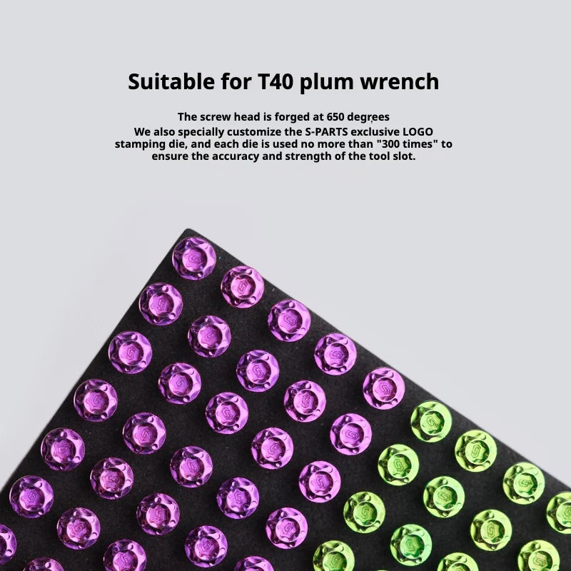 S-PARTS A3 Series M8 L20mm P1.0 Fine Thread Titanium Screws for Bike | Motorcycle / Car - Detail 3