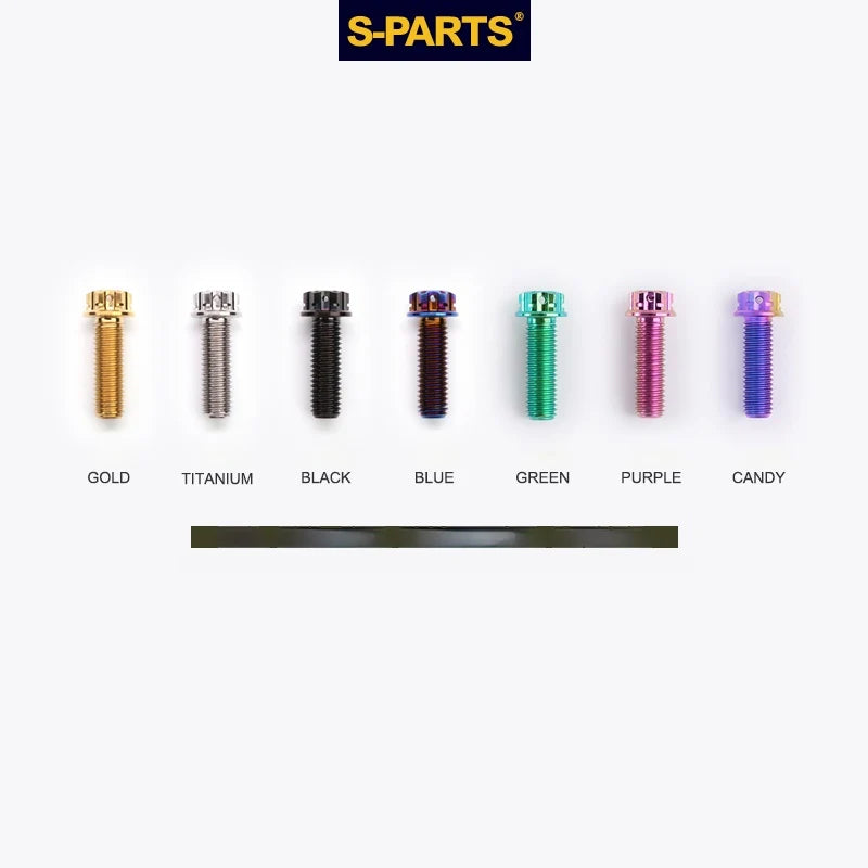S-PARTS A3 Series M8 L20mm P1.0 Fine Thread Titanium Screws for Bike | Motorcycle / Car - Detail 5