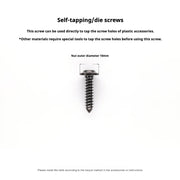 S-PARTS A3 Umbrella Head Self-Tapping M4 Titanium Screws | L12-20mm D10 | Motorcycle / Auto - Detail 2