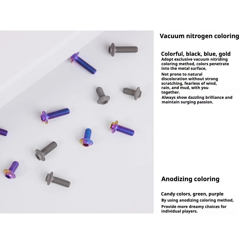S-PARTS A3 Umbrella Head M4 Titanium Screws | L06-35mm D8.5 | Motorcycle / Car TC4 Bolts - Detail 4