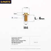 S-PARTS A3 Umbrella Head M4 Titanium Screws | L06-35mm D8.5 | Motorcycle / Car TC4 Bolts - Detail 10