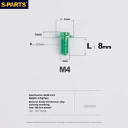 S-PARTS A3 Umbrella Head M4 Titanium Screws | L06-35mm D8.5 | Motorcycle / Car TC4 Bolts - Detail 16
