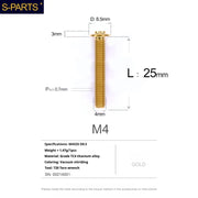 S-PARTS A3 Umbrella Head M4 Titanium Screws | L06-35mm D8.5 | Motorcycle / Car TC4 Bolts - Detail 63