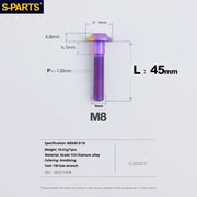 S-PARTS A3 Umbrella Head Series M8 L15-50mm D16 Titanium Screws for Bike | Motorcycle / Automotive - Detail 55