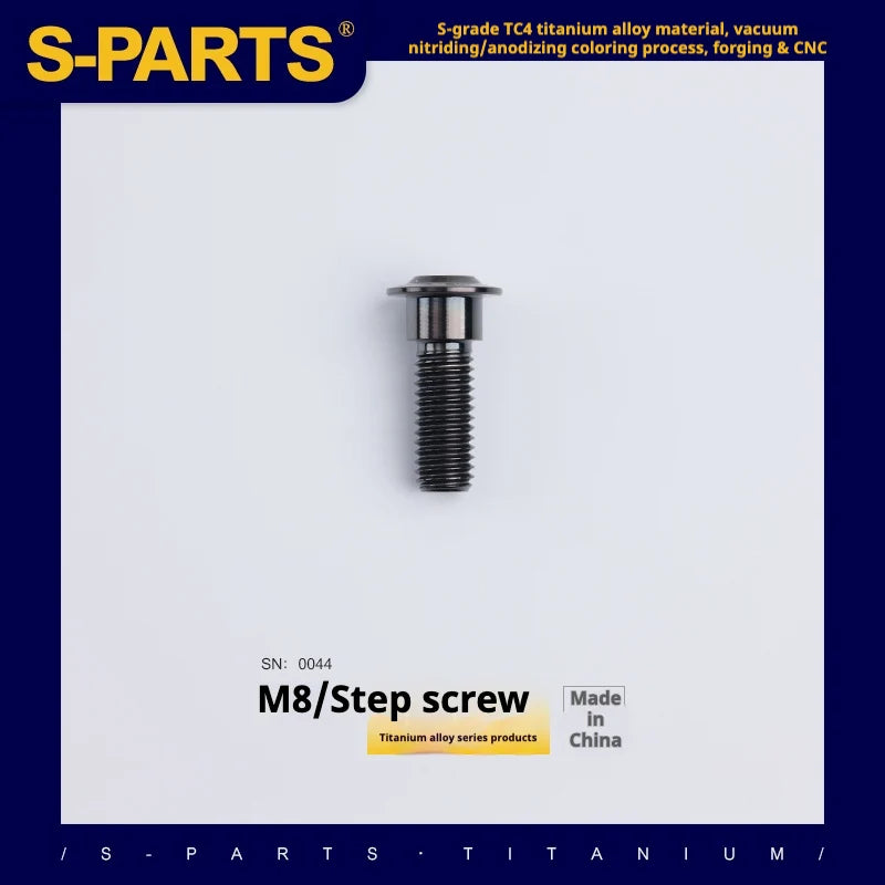 S-PARTS A3 Umbrella Head Step Series M8 Black Titanium Screws for Bike | Motorcycle / Auto