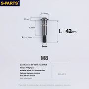 S-PARTS A3 Umbrella Head Step Series M8 Black Titanium Screws for Bike | Motorcycle / Auto - Detail 30
