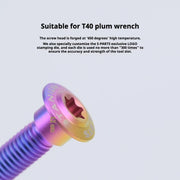 S-PARTS A3 Umbrella Head Step Series M8 Blue Titanium Screws for Bike | Motorcycle / Auto - Detail 3