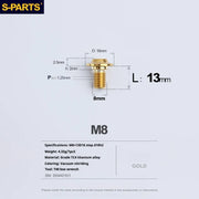 S-PARTS A3 Umbrella Head Step Series M8 Golden Titanium Screws for Bike | Motorcycle / Auto - Detail 6