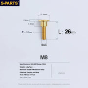 S-PARTS A3 Umbrella Head Step Series M8 Golden Titanium Screws for Bike | Motorcycle / Auto - Detail 20