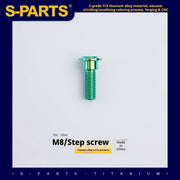 S-PARTS A3 Umbrella Head Step Series M8 Green Titanium Screws for Bike | Motorcycle / Auto