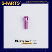 S-PARTS A3 Umbrella Head Step Series M8 Purple Titanium Screws for Bike | Motorcycle / Auto