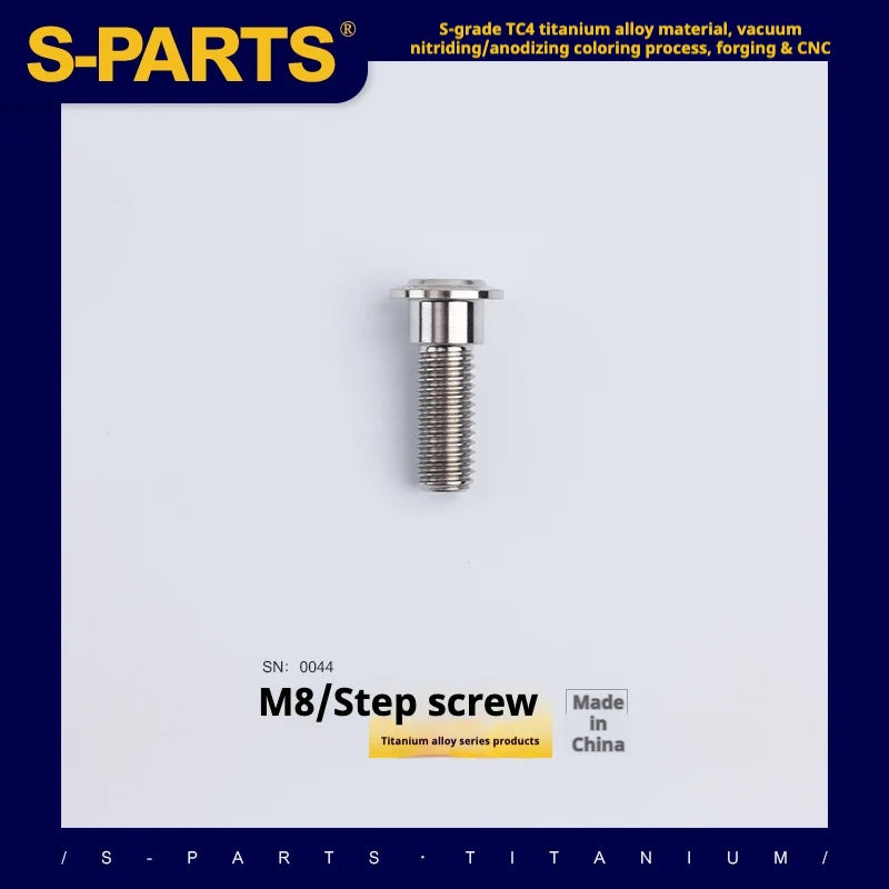 S-PARTS A3 Umbrella Head Step Series M8 Titanium Color Titanium Screws for Bike | Motorcycle / Auto