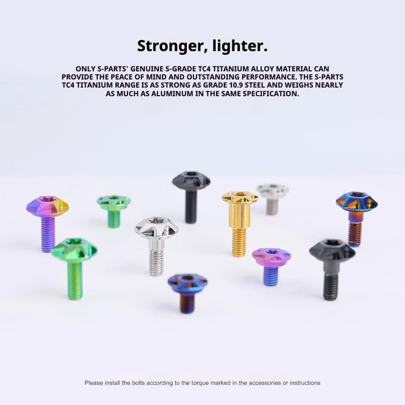 S-PARTS A3 Umbrella Head Step Series M8 Titanium Color Titanium Screws for Bike | Motorcycle / Auto - Detail 2