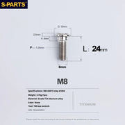 S-PARTS A3 Umbrella Head Step Series M8 Titanium Color Titanium Screws for Bike | Motorcycle / Auto - Detail 12