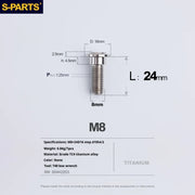 S-PARTS A3 Umbrella Head Step Series M8 Titanium Color Titanium Screws for Bike | Motorcycle / Auto - Detail 15