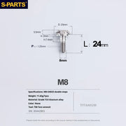 S-PARTS A3 Umbrella Head Step Series M8 Titanium Color Titanium Screws for Bike | Motorcycle / Auto - Detail 16
