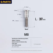 S-PARTS A3 Umbrella Head Step Series M8 Titanium Color Titanium Screws for Bike | Motorcycle / Auto - Detail 27