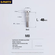 S-PARTS A3 Umbrella Head Step Series M8 Titanium Color Titanium Screws for Bike | Motorcycle / Auto - Detail 30