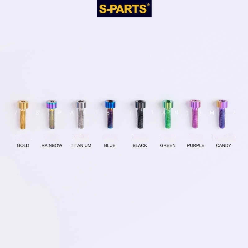 S-PARTS Column Head M4 Titanium Screws | L06-50mm | Lightweight TC4 Bolts for Bike Motorcycle Equipment - Detail 5
