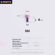 S-PARTS Column Head M4 Titanium Screws | L06-50mm | Lightweight TC4 Bolts for Bike Motorcycle Equipment - Detail 19