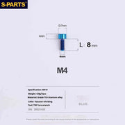S-PARTS Column Head M4 Titanium Screws | L06-50mm | Lightweight TC4 Bolts for Bike Motorcycle Equipment - Detail 21