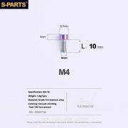 S-PARTS Column Head M4 Titanium Screws | L06-50mm | Lightweight TC4 Bolts for Bike Motorcycle Equipment - Detail 23