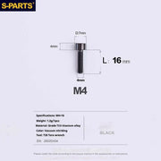 S-PARTS Column Head M4 Titanium Screws | L06-50mm | Lightweight TC4 Bolts for Bike Motorcycle Equipment - Detail 53