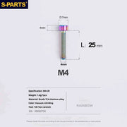 S-PARTS Column Head M4 Titanium Screws | L06-50mm | Lightweight TC4 Bolts for Bike Motorcycle Equipment - Detail 70