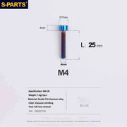 S-PARTS Column Head M4 Titanium Screws | L06-50mm | Lightweight TC4 Bolts for Bike Motorcycle Equipment - Detail 72